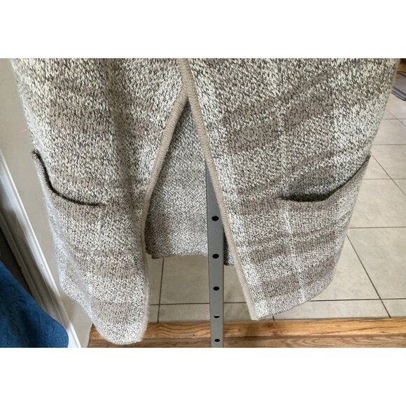 Womens Yaira Vest Cardigan Open Front Shrug Size M Beige Tan Sleeveless - Picture 3 of 7